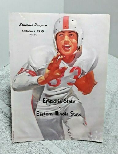 Emporia State VS Eastern Illinois State October 7 1950 Football Program