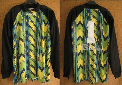 Maillot Uhlsport Jaune vert Gardien But Guichen Goal Vintage Jersey #1 - XL - Photo 1/4