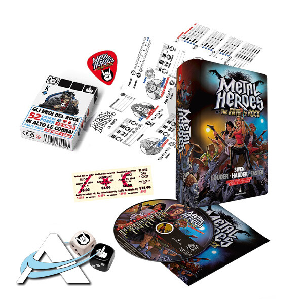METAL HERO AND THE FATE OF ROCK con Cofanetto • Swen Harder • Libro Game