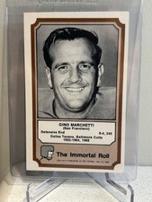 1974 Fleer Football USED The Immortal Roll Gino Marchetti Baltimore Colts Card