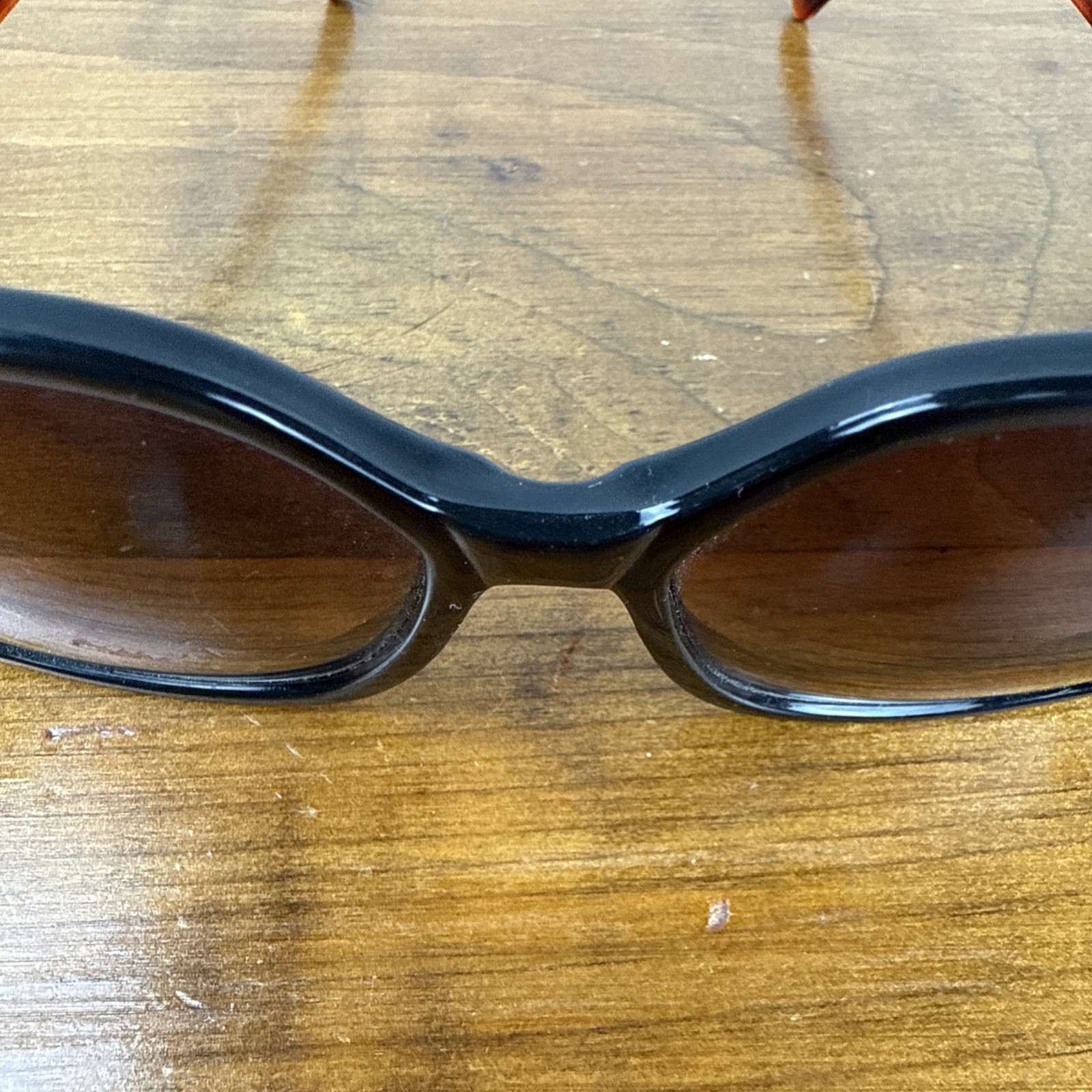 Vintage Oversized Rectangular Sunglasses Black & … - image 2