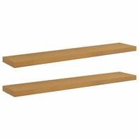 Wandregal 2Er Set Beige 120 X 23,5 X 4 Cm Holzwerkstoff