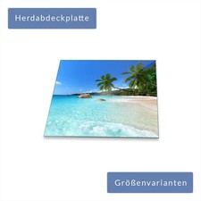 Herdabdeckplatte Abdeckung Ceranfeld Abdeckplatte Blau Schneidebrett Glasplatte