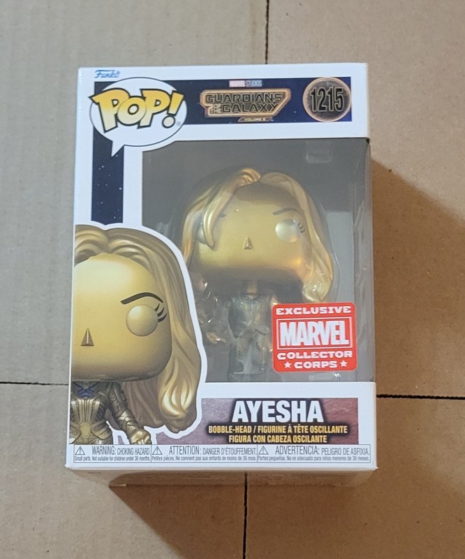 Funko Pop! Guardians Of The Galaxy Ayesha #1215 Marvel Collector Corps Exclusive