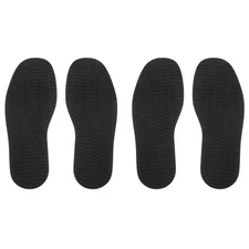2Pair Shoe Rubber Full Sole Repair 4mm Thickness Replacement Bottom Black