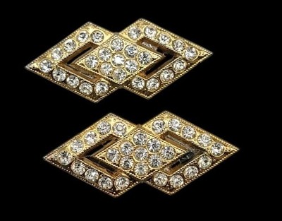 Vintage Pair Of Goody Brooches Pins Dress Clips Pat Pend Gold Tone Double  Arrow | eBay