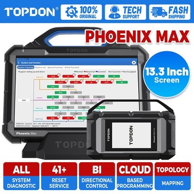 TOPDON Phoenix Max OBD2 Scanner Bidirectional Control ECU Programming OE-Level