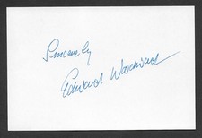 Edward Woodward, actor (The Wicker Man, The Equalizer) - autograph