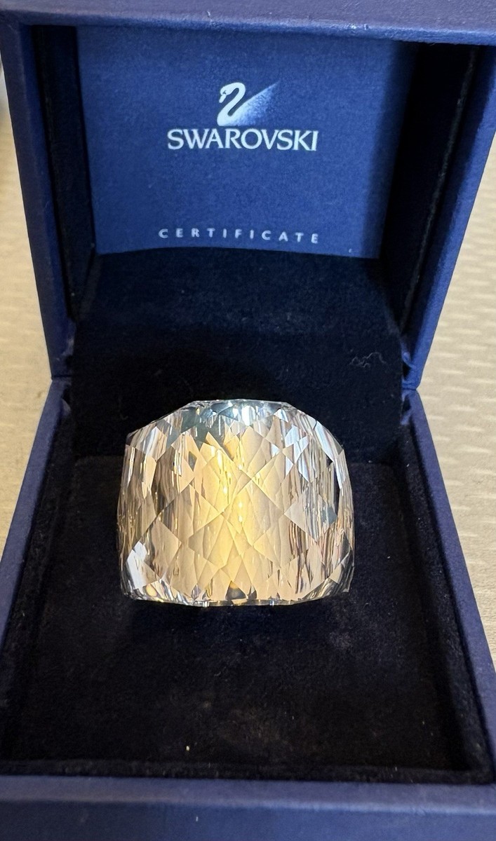 Swarovski Nirvana Crystal Ring 52 Size 5.5 in Box Stainless Steel