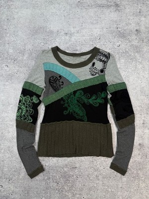 Vintage 00s Pianura Studio JPG Save The Queen Vibe Wool Top Y2K