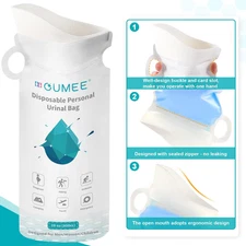 800ML Emergency Disposable Urinal Bags, 8/12/20/23/28 Pcs Camping Pee Bags Un...