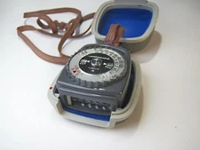Gossen Pilot Light Meter CDS with Case & Neck Cord, working!