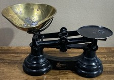 Vintage Librasco Cast Iron Weighing Scales. Black With One Brass Pan