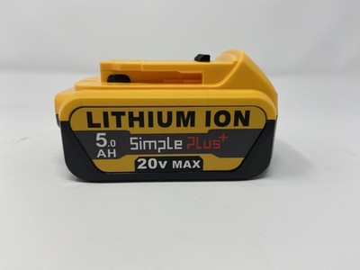SIMPLE PLUS+ 5.0AH 20V MAX REPLACEMENT 20V MAX BATTERY 2 PACKS - YELLOW/BLACK