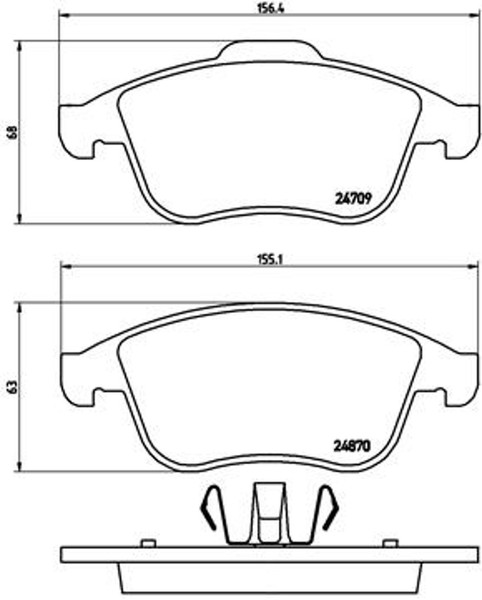 Brembo Bremsbelagsatz Scheibenbremse Prime P 68 045 FüR Renault Laguna KT0 3 BT0-image
