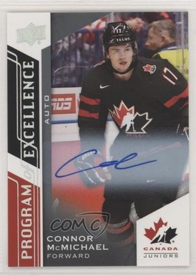 2020-21 Upper Deck Team Canada Juniors Autos Connor McMichael Rookie Auto RC un1