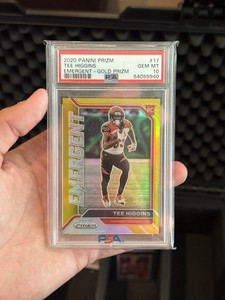 Tee Higgins 2020 Panini Prizm Gold Rookie Emergent /10 PSA 10