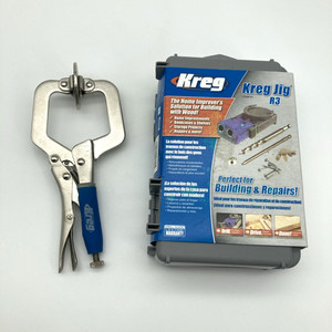 Kreg Jig R3 Pocket Hole Tool Kit System & Kreg Classic 2" Face Clamp