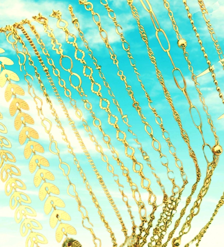 Chains Gold Filled For Jewelry Making For Permanent Bracelet, Gold Filled Bangle