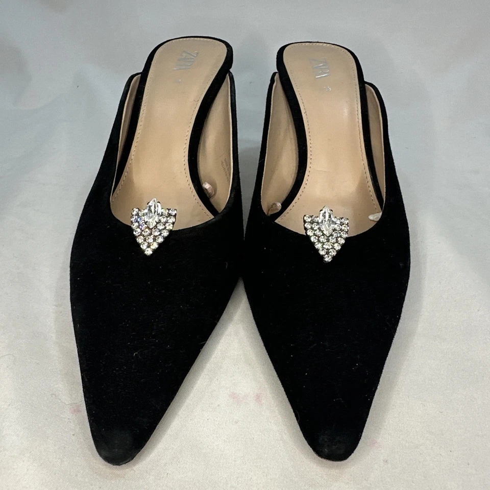 Винтажный ар-деко со стразами треугольник обуви пряжка зажим пара - Изображение 3 из 4