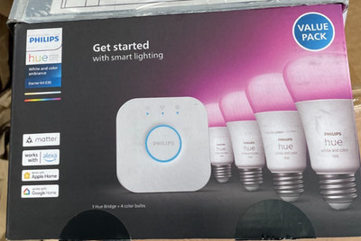 Philips Hue White and Color Ambiance Starter Kit Model: 562918 DAMAGED BOX