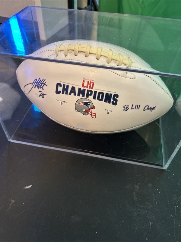 James White Autographed Super Bowl LIII Football Patriots Vs Rams