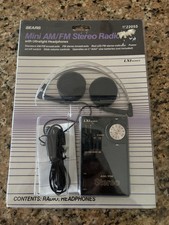 Vintage Sears LXI Mini AM/FM Stereo Radio Headphones NEW Sealed NOS 5722055