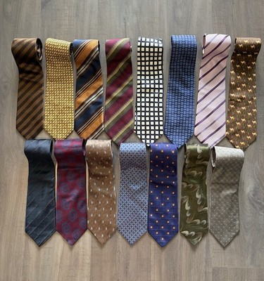 Lot 15 Men s 100% Silk Ties Giorgio Armani Hugo Boss Altea Milano Les Copains ++