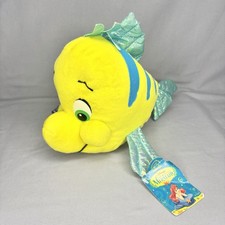 Vintage Flounder Little Mermaid Plush Applause 8  Disney Stuffed Animal Glam