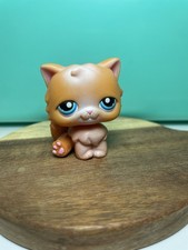 Littlest Pet Shop 153 LPS Persian Cat Orange White Fur Blue Eyes
