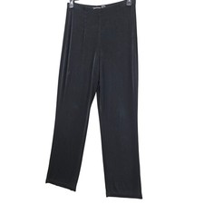 Chico's Travelers Pull On Straight Leg Knit Pants Black Size 1 US 8 Medium