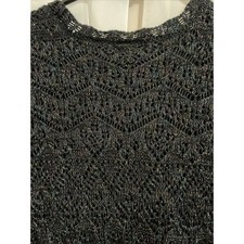 Cat  Jack Girls Sparkly Black Multicolor Knit Holiday Sweater Dress Sz L 10/12