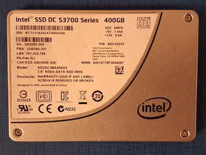 Intel SSD DC S3700 Series 400GB SSDSC2BA400G3 2.5" 6G SATA SSD