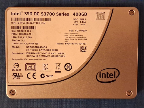 Intel SSD DC S3700 Series 400GB SSDSC2BA400G3 2.5" 6G SATA SSD