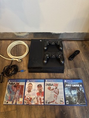 Sony PlayStation 4 PS4 Console Bundle w/ 2 Controllers, HDMI/USB, 4 Games