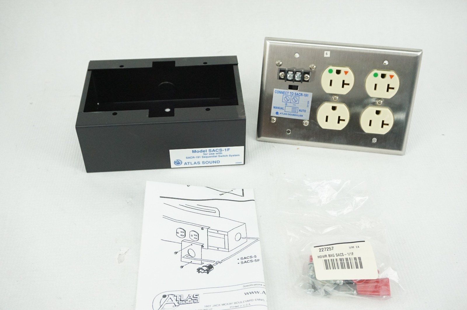 Atlas Sound SACS-1F SE Outlets for Sequence Control System
