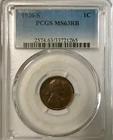 1926 S Lincoln Cent PCGS MS63 RB