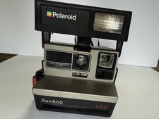 Polaroid Sun 600 LMS Instant Camera with Flash, Black Color