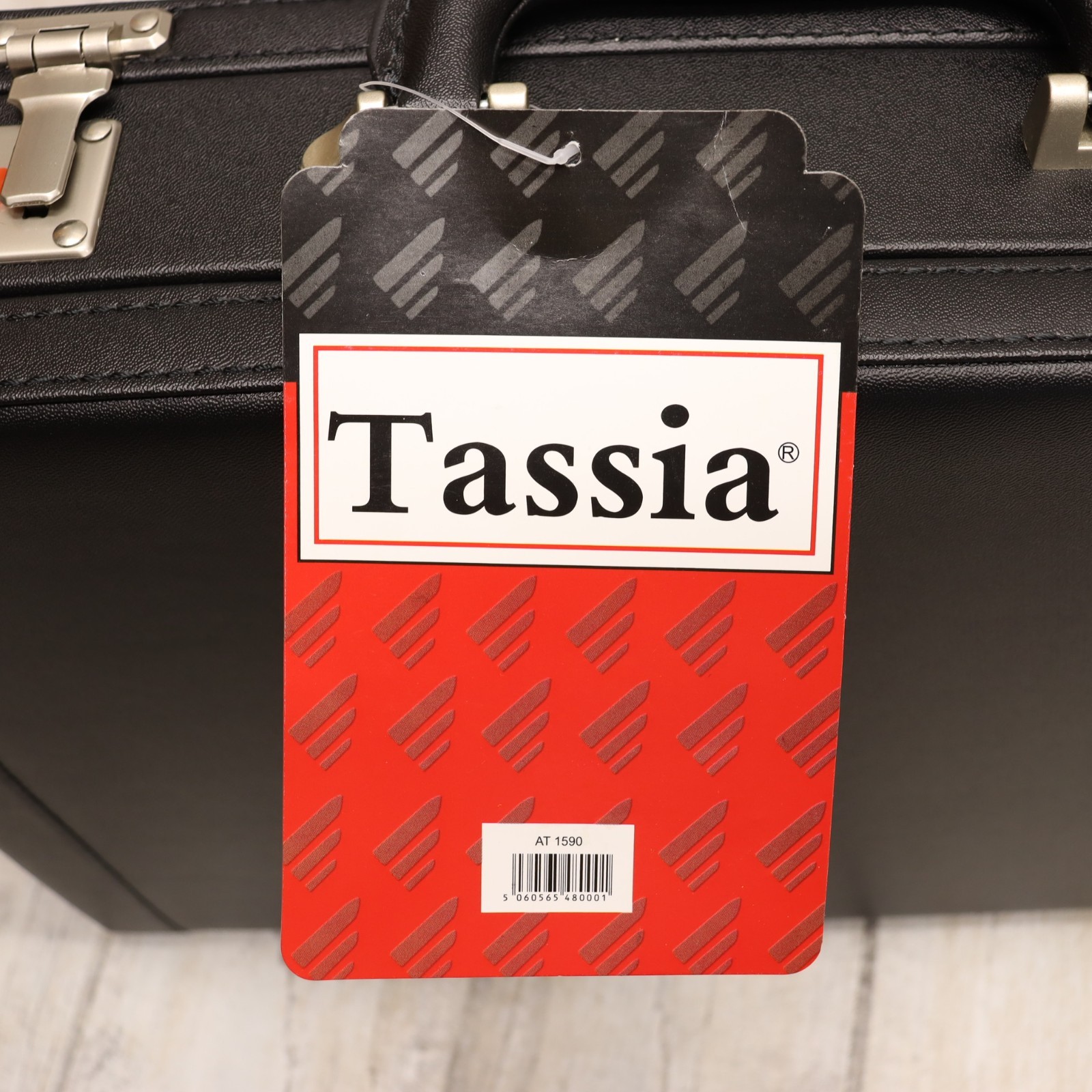 Tassia Attache Locking Briefcase PU Leather Expanding Executive Laptop Case
