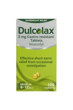 Dulcolax 5mg Tablets &ndash; Constipation Relief, Gastro-Resistant - 100 Pack (MAX 1)