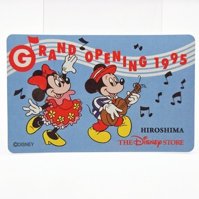 Rere Micky Minnie Mouse Postcard Disney Store Japan HIROSHIMA Grand Opening Card