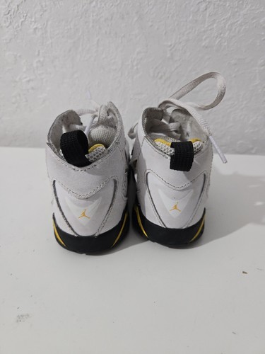 Jordan True Flight White Yellow Ochre 342964-107 High Top Shoes Boys Size 10 - Picture 7 of 11