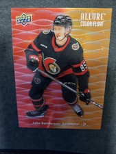 23-24 UD Allure Hockey Color Flow Red-Orange CF-22 Jake Sanderson