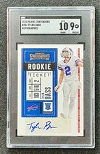 2020 PANINI CONTENDERS TYLER BASS RC 254  AUTOGRAPH BILLS ROOKIE TICKET SGC 9
