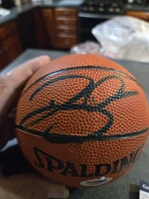 Bucks Ray Allen Authentic Mini - Signed Spalding Indoor/Outdoor Basketball 
