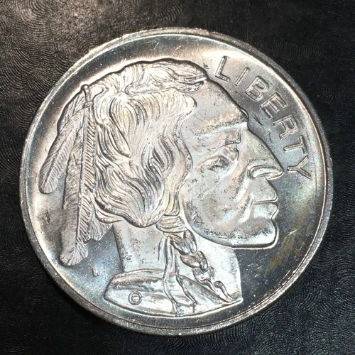1oz Silver Bullion Older Buffalo and Indian style WE COMBINE SHIP #R759