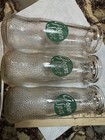 3 Vintage GREEN SPOT Half Pint Textured Glass Dairy Milk Juice Bottle — photo 7