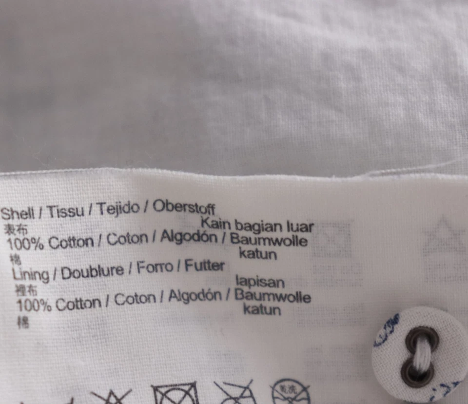 Maxi Vestido Esprit Mujer Talla 12 Blanco Azul Floral Campesino Cottagecore Delft Foto 4 de 4