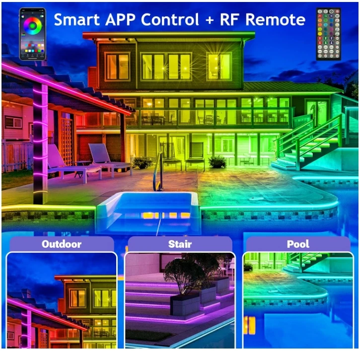 100ft Outdoor LED Strip Lights WaterproofIP68 Outside Led Light Strips - Image 2 of 4