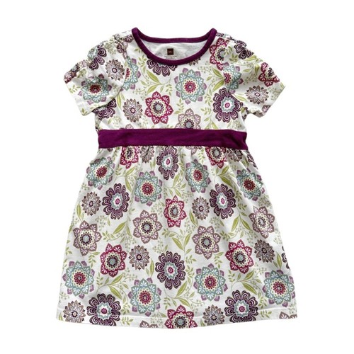 Tea Collection Floral Dress + Pointelle Leggings Outfit Size 4 - Picture 2 of 7